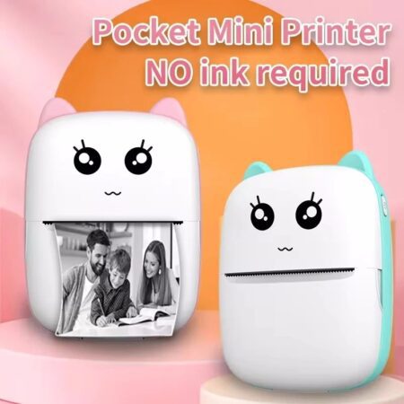 Mini Bluetooth Thermal Printer – Wireless Inkless Pocket Photo Printer