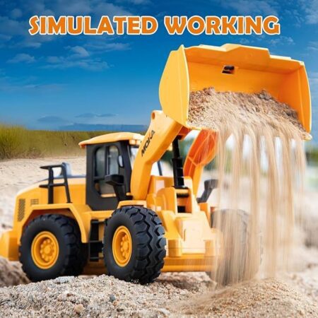 1/16 Scale RC Bulldozer Toy – 11-Channel Heavy Remote Control Construction Vehicle