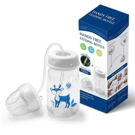 Hands-Free Baby Feeder Bottle 150ml – BPA-Free Anti-Colic Self-Feeding Bottle
