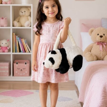Cute Panda Crossbody Bag for Girls – Kids Cartoon Shoulder Handbag