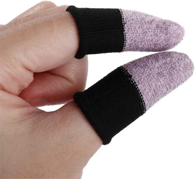 Gaming Finger Sleeves for Mobile – Anti-Sweat Touchscreen Thumb Sleeves (1 Pair)