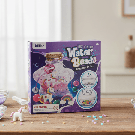 DIY Water Beads Sensory Art Bottle Kit – Create Your Own Glitter Decoration Toy