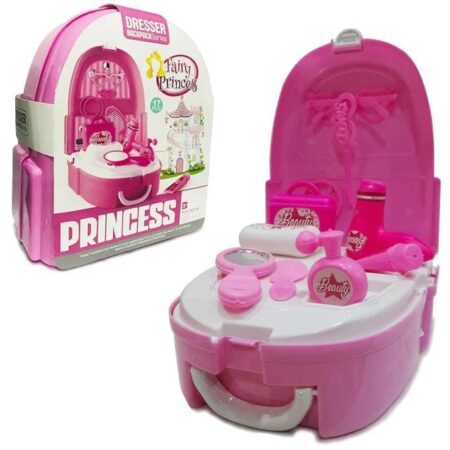 Backpack Makeup Pretend Play Set for Girls – Safe Kids Cosmetic Toy Kit