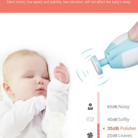 Electric Baby Nail Trimmer Set 6-in-1 – Safe Infant Nail Filer with Storage Case