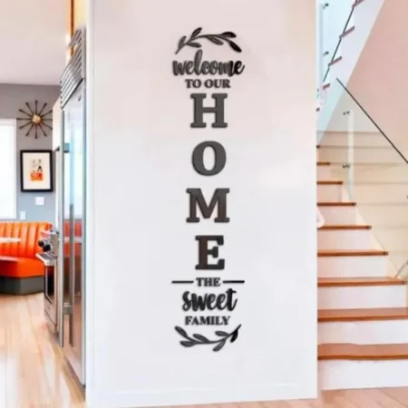 Black Laser-Cut Wall Art – 36" x 5"