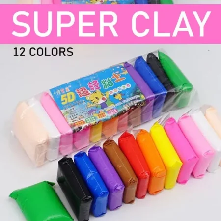 12 Colours Super Clay Art Kit with Tools