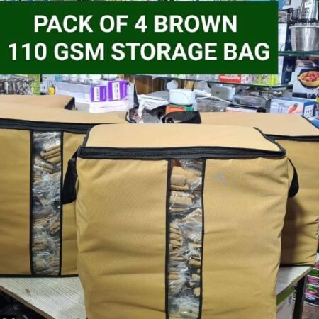 Brown Foldable Storage Bags – Set of 4