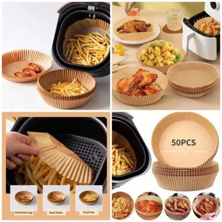 Air Fryer Disposable Paper Liners – 50 Pcs