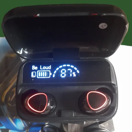 Wireless Earbuds with Aux Input – Black
