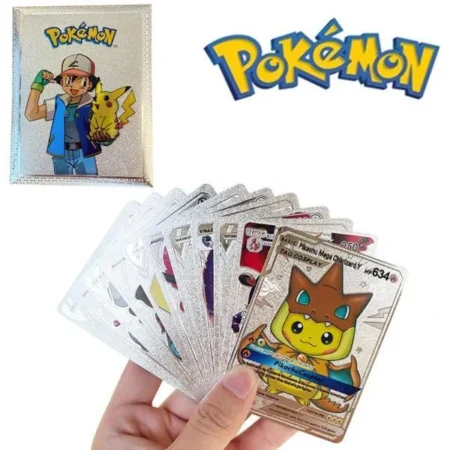 Silver Foil Anime Trading Cards – 55 Pcs Pack
