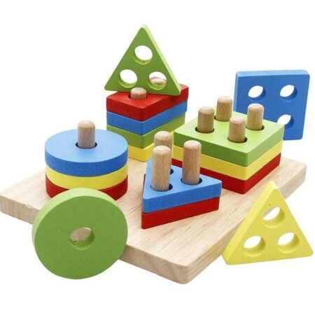 Wooden Shapes Sorter Toy for Kids