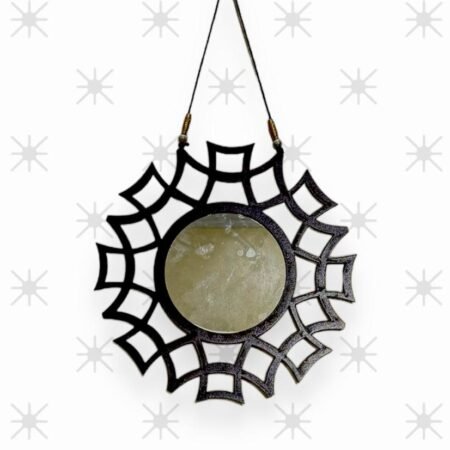 Wooden Wall Mirror – Sunburst Design