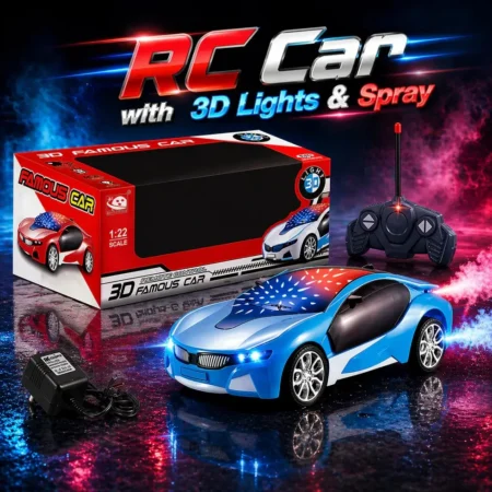 Rechargeable RC Car with 3D Lights & Spray Effect