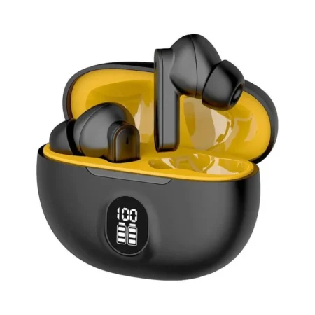 Wireless Earbuds Bluetooth 5.3 – Black & Yellow